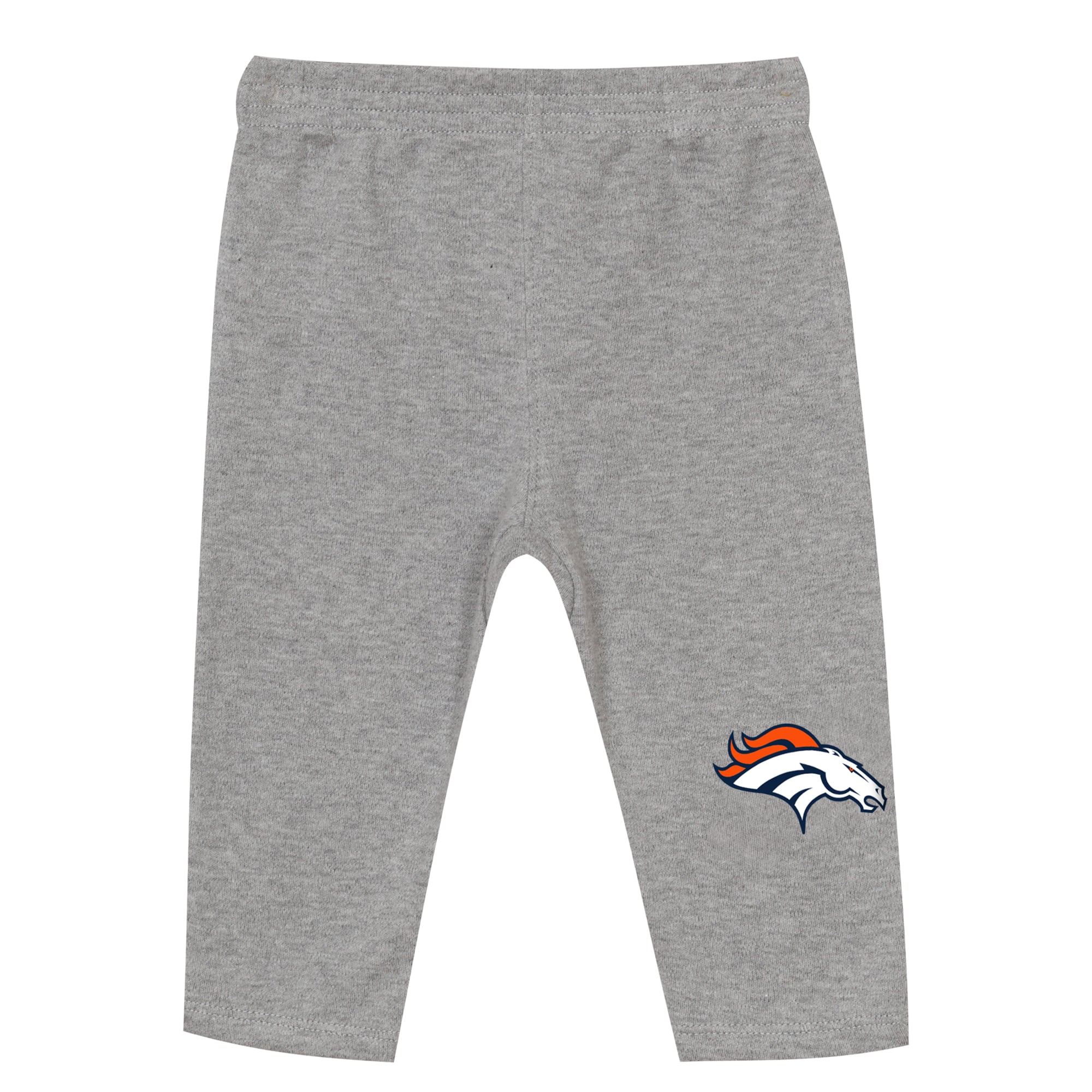 Ensemble body et pantalon deux pièces en jersey bleu marine/gris chiné Denver Broncos pour bébé Outerstuff